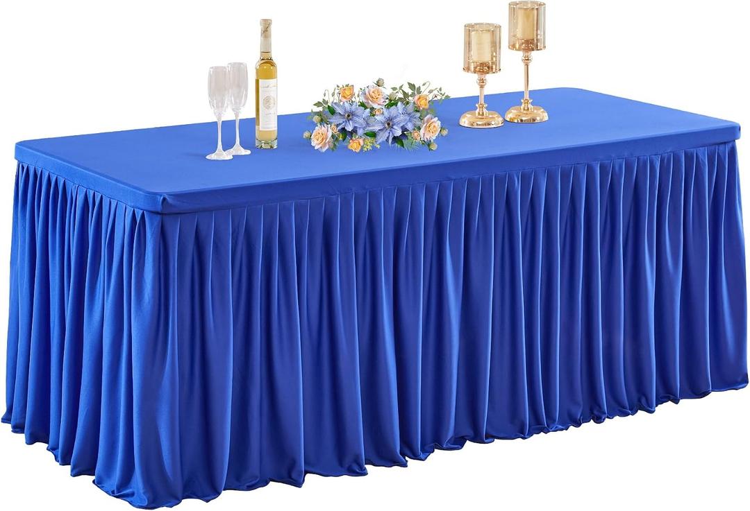 1 Pack Royal Blue Table Clothes for 6 Foot Rectangle Tables, 72 x 30 Inch Royal Blue Table Cloth Rectangle 6ft Wrinkle Resistant Washable Table Cover for Wedding Party Dining Banquet Buffet Table