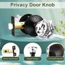6 Pack Clear Crystal Door Knob, Inspired Decorative Oil Rubbed Bronze Door Knobs for Interior Doors, Unique Fancy Glass Privacy Door Knobs for Bedrooms and Bathrooms