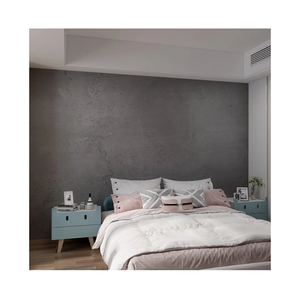 48"×591" Large Size Extra Wide Thick Darker Grey Black Concrete Wallpaper Peel and Stick Dark Gray Concrete Cement Contact Paper Vinyl Textured Adhesive Sticker for Bedroom Bathroom Gym Walls