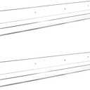 24-Inch Long Clear Acrylic Floating Shelves Wall Ledge Invisible Wall Mounted Floating Bookshelf U Shape Wall Shelf for Book Display Makeup Product Spice Organizer 2 Pack