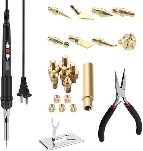 3D Printer Smoothing Kit – Finishing & Smoothing Tool with Temp Control Display for ABS, PETG, TPU, PLA Models – Soldering & Welding Iron for 3D Printing & 8pcs Soldering Iron Tips (Smoothing Kit)
