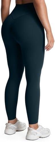 Aoxjox High Waisted Workout Leggings for Women Tummy Control Buttery Soft Yoga Metamorph Deep V Pants 26" Size M
