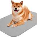 Summer Dog Cooling Mat Washable Ice Silk Self Cool Pad for Small Dogs and Cats, 27x22in Pet Sleeping Pad for Crate, Bed, Indoor & Outdoor Floor, Car Seats