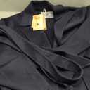 Women's Cashmer and Merino Wool Blend Double Breasted Long Trench Outdoor Coat for Fall Winter (Navy Blue)