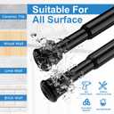 AIZESI Spring Tension Curtain Rods Short Tension Rod (Black,8" to 12"-6Pcs)