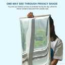 One Way Privacy Window Roller Shade, One-Way See Through Pull Down Mirrored Blackout, No-Drilling Thermal Insulating Daytime Roller Blind for Home Office(47.2x59.1in)