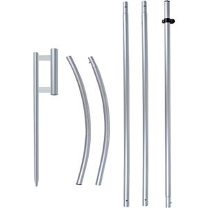 Swooper Flag Hardware, Feather Flag Pole Set and Ground Spike, 14FT Swooper Flag Pole Set for Advertising Feather Flag 12FT