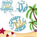 2 x 1 PCS Happy 12th Birthday Cake Topper, Blue Glitter Cheers to 12 Years Birthday Cake Pick 12th Fabulous Cake Decoration for 12th Birthday/Anniversary Party Cake Decorations Supplies