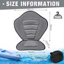 Lewtemi 2 Pack Kayak Seats with Back Support Adjustable Sit on Top Padded Boat Seat with Detachable Storage Bag and 8 Fixed D Ring and Screws