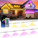 MuliVid 200Ft Permanent Outdoor Lights for House, RGB Halloween House Light Outdoor with Remote APP Control,IP67 Waterproof for Outside DecorationsEaves Lights for Christmas, Holiday, Party, Daily