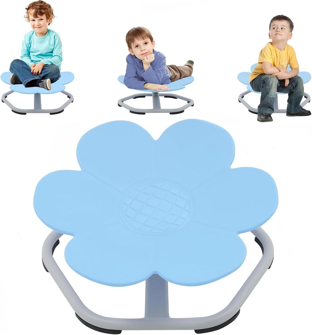 Siairo Spinning Chair for Kids, Autism Swivel Sensory Seat, Wobble Chair for Autistic & ADHD Children, Sit and Spin Training Body Coordination (Blue)