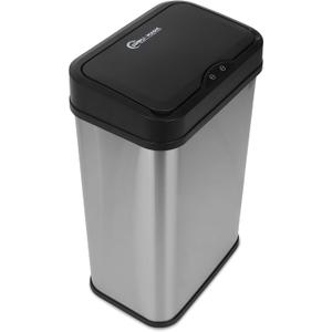 SIMPLI-MAGIC Sensor Trash Can Automatic Touchless Kitchen Garbage Bin, Stainless Steel, 13 Gallon