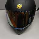 HAX Force Aerodynamic Full Face Helmet for Street & E-Bikes DOT & ECE Certified - Enhanced Dual Visor, Adult Size, Pinlock Ready Matte Black Gold L (Black, Large)
