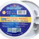 Access Panel Round 5" Spring-Clip (Max Service Opening 4") Plastic White (Pack of 2) (Round 5")