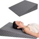 Wedge Pillow 5in Bed Wedge Pillow for Sleeping, Snoring, Back Support, After Surgery, Triangle Pillow, with Washable Cover, Gray