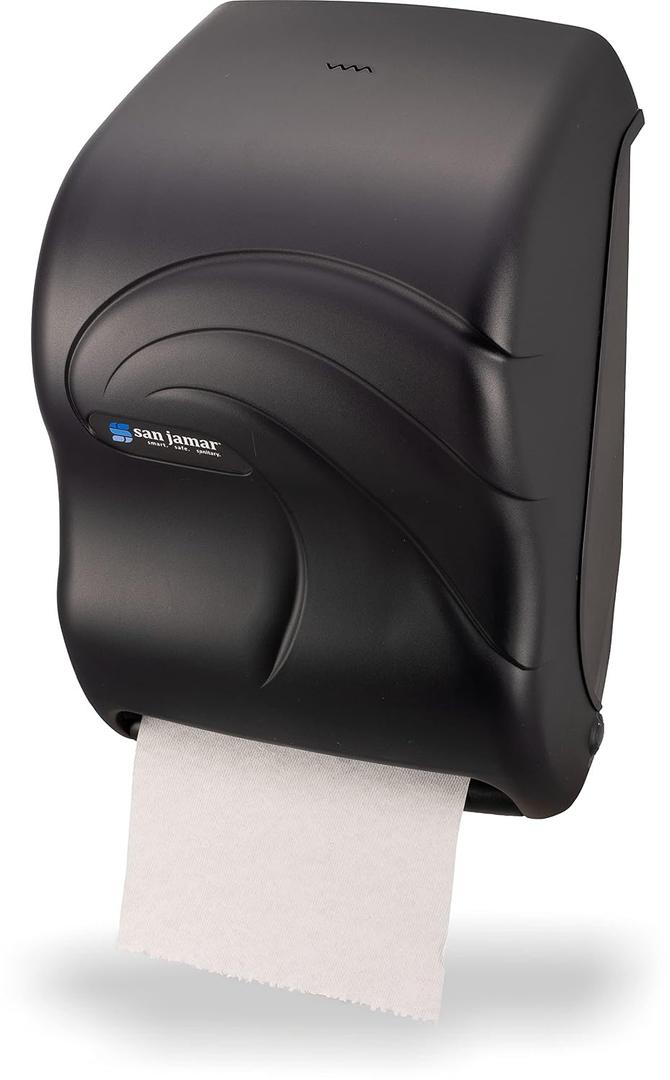 San Jamar Ocean Tear-N-Dry Paper Towel Dispenser, Storage Solution for Bathroom and Kitchen, 16.5" x 11.75" x 9.25", 1 Count, Black Pearl, 1 Pack
