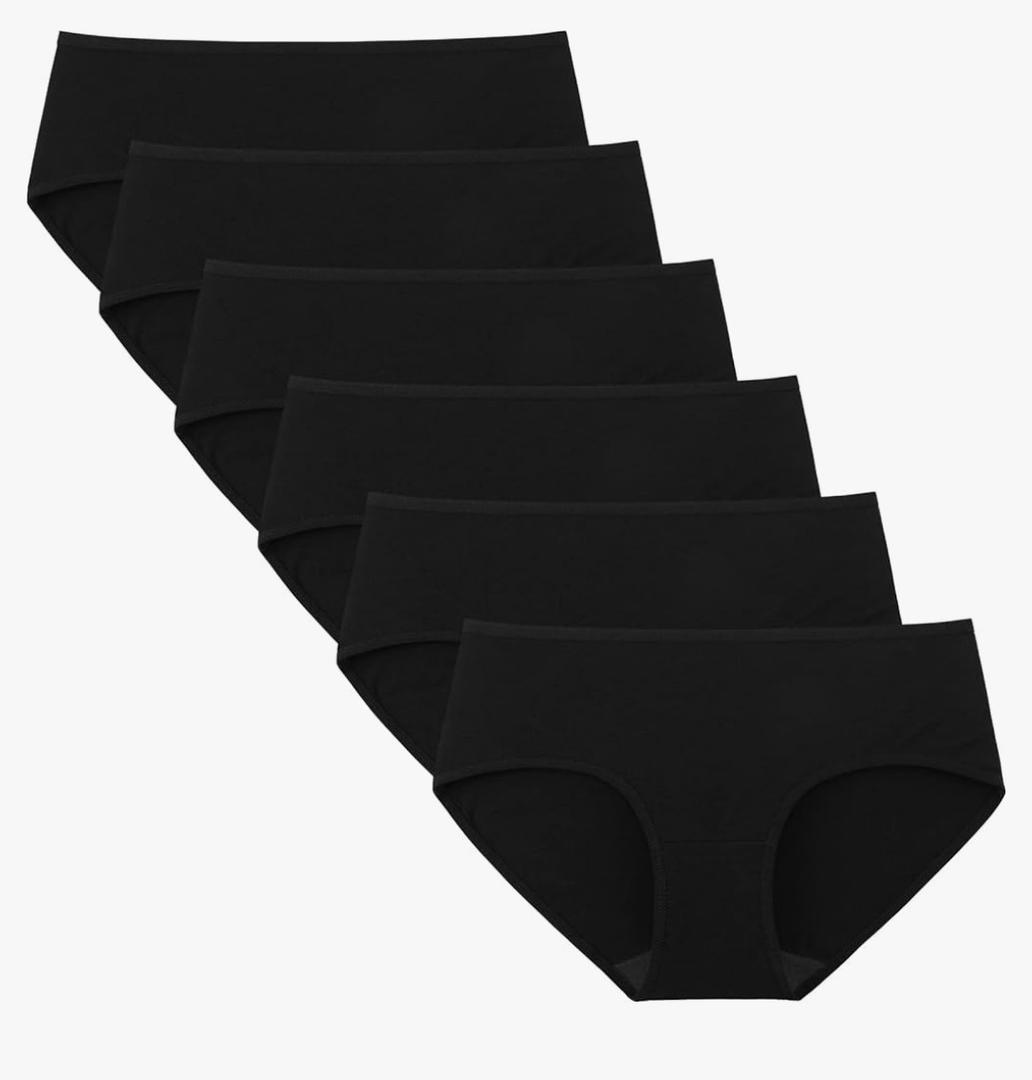 INNERSY Womens Underwear Cotton Hipster Panties Regular & Plus Size 6-Pack. XL