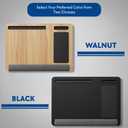 Lap Desk with Soft Cushion Portable Laptop Desk for Bed, Couch & Home Office, Removable Mouse Pad & Anti-Slip Strip for 17 inch Laptop (Large, Wood and Black) (Black)