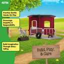 Schleich Farm World 31PC Goat Stable Playset with 2 Goat Figures and Accessories Farm Animal Toys for Boys and Girls Pretend Play Barn Toy for Imaginative Play - Toddlers, Kids Ages 3+ | 42726