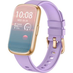 Fitness Tracker, Smart Watches for Women Men with 24/7 Heart Rate/Blood Pressure/Blood Oxygen Monitor, Sleep Tracker, Calories&Step Counter, IP68 Waterproof Health Activity Trackers for Android&iPhone Purple