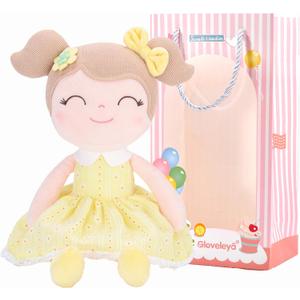 Gloveleya Baby Girl Plush Doll  Soft Snuggle Doll, Cute Toddler Gift with Gift Box, First Baby Doll for Girls, Birthday, Christmas & Holiday Present