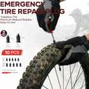 60Pics Bike Tire Repair Kit,Bicycle Inner Tube Patch Kit with Patches and Tire Levers ,Tubeless Tire Repair Rubber Nail with Box and Screwdriver,Convenient Kit for Mountain or Road Bike, Motorcycle