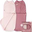 Momcozy Swaddles for Newborns, Quiet Fastener Suitable for Infant 0-3 Months, New-Parent-Friendly Swaddle Sack, Reduce Startle Reflex, Newborn Boys Girls Registry Essentials, 2-Pack, Bloom