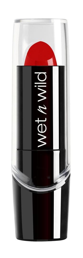Wet n wild Silk Finish Lipstick, Hydrating Rich Buildable Lip Color, Formulated with Vitamins A,E, & Macadamia for Ultimate Hydration, Cruelty-Free & Vegan - Hot Red