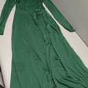 Sulozom Women's 2025 Fall Long Sleeve Bodycon Dress Crewneck Party Cocktail Wedding Guest Long Maxi Dresses, Green, Small