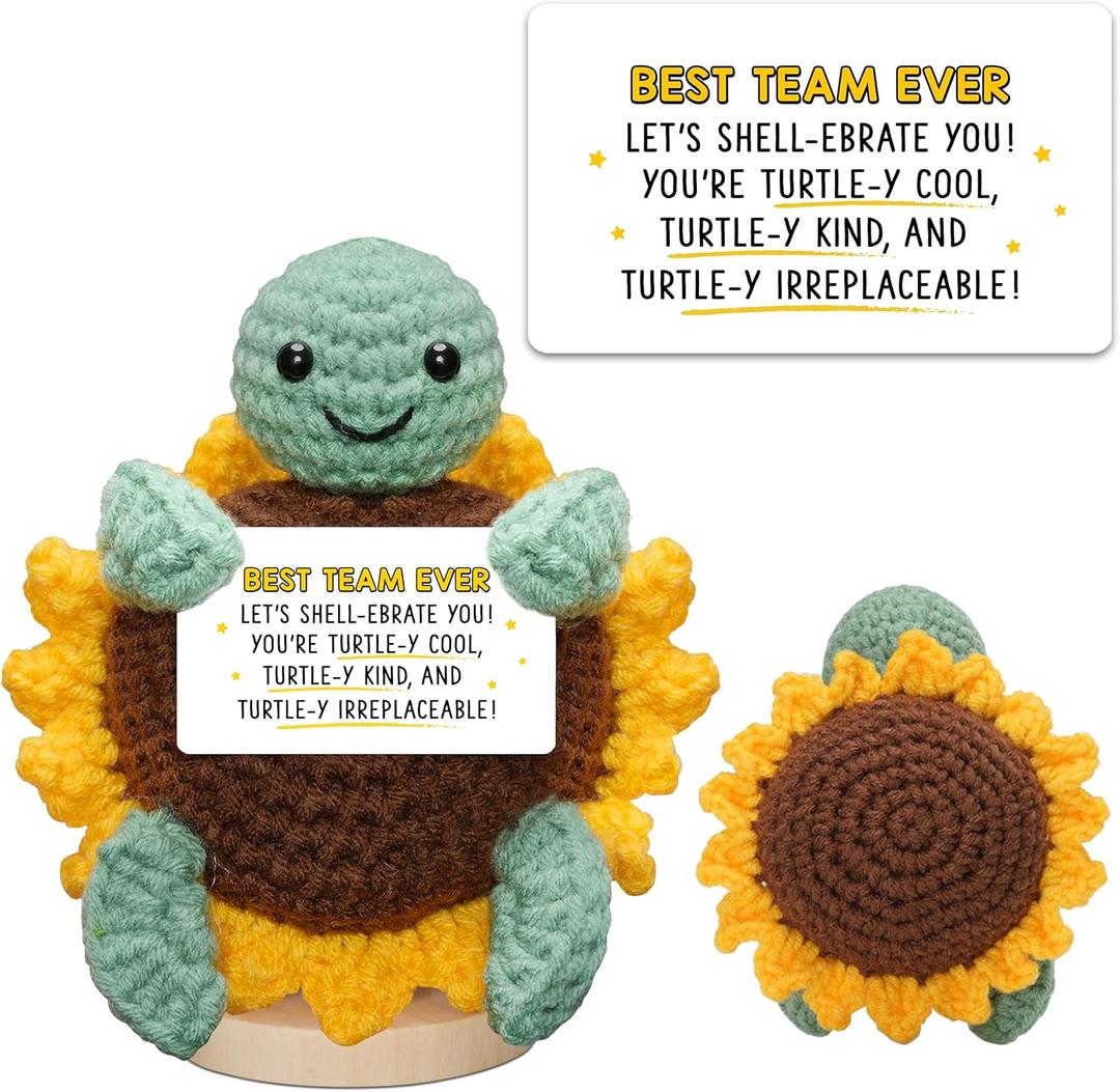 HEXMOZ Employee Appreciation Gifts for Coworkers - Handmade Collectible Turtle Team Gifts for Employees from Boss - Christmas Thank You Gift for Team Leader, Staff, Work Bestie, Member