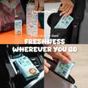 Travel Baby Wipes - 100% Plant-Based Bamboo, Safe for babies & Sensitive Skin, Alcohol & Fragrance Free, Hypoallergenic, Travel Wet Wipes, Resealable, Leak-proof design, 64 Wipes (Sky Lion) (8 Count (Pack of 8))