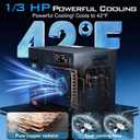 1/3 Hp Cold Plunge Chiller for Ice Bath & Cold Therapy Recovery 115V | Down to 42 | 24/7 Cooling | Built-In Filter & Pump | Quiet Operation | With Submersible Pump Suitable for Any Bathtub