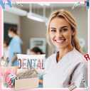 Skylety 5 Pcs Christmas Dental Assistant Gifts Women Dentist Gift 16oz Cup Socks Cosmetic Bag Badge Holder Dental Hygienist Appreciation Gift Box for Dentals Assistant Accessories Birthday Graduation