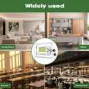 AUURIO Upgraded Thermostat Lock Box with Key, Large Space Thermostat Cover Seamless Anastomosis, Clear Decorative AC Lock Box Cover on Wall Fits Thermostats 4.8" H x 6" W or Smaller