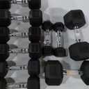 CAP Barbell 50lb Coated Hex Dumbbells, 10x2 15x2, Part of 150lb Set