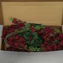 Delphinium Artificial Flowers,8PCS Silk Larkspur Flowers 33.5'' Long Stem Burgundy Flowers for Tall Vase Home Wedding Garden Table Decor(Burgundy)