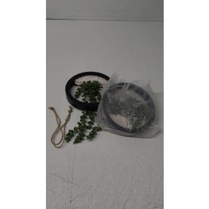 Der Rose 2 Pack Fake Plants Hanging Artificial Succulents Plants in Black Pots for Living Room Bathroom Accessories Boho Wall Decor