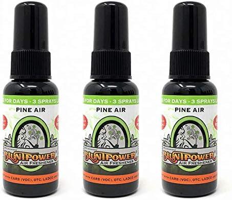 BluntPower (Pine Air, 3 Pack) Concentrated Air Freshener - Premium Oil Based Air Freshener Spray For Home and Car - Long-Lasting Bathroom Spray, Car Freshener, & Odor Eliminator Spray