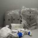 Sweetcrispy Home Office Desk Chair, Ergonomic High-Back Mesh Rolling Work Computer Chairs with Wheels and Adjustable Headrests, Comfortable Lumbar Support, Comfy Flip-up Arms for Bedroom, Study, Grey