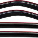 Lightronic Extra Durable Clip-on in-Channel Auto Vent Window Visor, Fits 2014-2018 BMW X5, UV Protection Rain Guard, Smoke Original Wind Deflector, No-Drill Easy Install, 4-Pcs