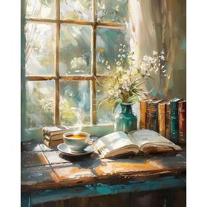 YOUSHIHA Daisy Book Diamond Painting Kits for Adults,Flowers Diamond Painting Art Kit for Adult,5D Full Drill Painting by Diamonds Art for Home Leisure and Wall Decoration Gifts 16x20 Inch