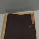 Fan&Ran Leather 3 Ring Binder, 1" Round Rings for 8.5"x11" Paper and Sheet Protectors, Interior Pockets & Snap Closure, Letter Size, Vintage Brown