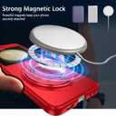 Magnetic Case for Samsung Galaxy Z Flip 5, [Compatible with MagSafe] Military Grade Shockproof Slim fit Samsung Z Flip 5 Phone Case with Magnetic Ring Kickstand, Red