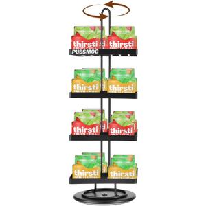 16 Flavor Pods Storage Holder, Turntable 360 4-tier Flavored Water Drops Organiser,Compatible with Ninja Thirsti Drink System,360 Rotating Storage Rack for Ninja Thirsti Soda Maker