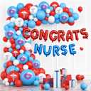 2026 Thank You Nurse Graduation Party Decorations Nurse Balloons Bulk Kits,Congrats Nurse Balloons Arch for Appreciation Nurse Week CNA RN NP LPN Party Supplies