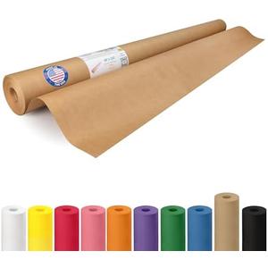 Brown Kraft Paper Roll 48" x 1800" (150 feet) - USA-Made Thick Brown Wrapping Paper 50lb Thickness for Packing, Moving, Shipping, Crafts/Arts - 100% Recycled Natural Craft Material by IDL Packaging