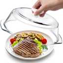 ACEPRUT New Upgrade Glass Microwave Splatter Cover with Ceramic Handle & Screw, Non Plastic Microwave Cover with Vent Hole, BPA Free, Dishwasher Safe