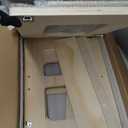 4-in-1 Toddler Kitchen Step Stool, Foldable Learning Standing Tower with Blackboard, Wooden Kitchen Stool Helper for Kids, 1-3 Year Old Boy Girl Gifts