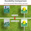Heavy Duty Aluminum Pick Up After Your Dog Sign, 12" x 10" Metal Please Clean Up After Your Dog Signs With 28" Stake, Be A Good Neighbor Pick Up Your Dogs Poop Yard Sign, Polite, Weather Resistant