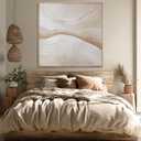 Textured Neutral Abstract Wall Art, Hand Painted Oil Painting, Minimalist Framed Wall Decor for Living Room Bedroom Office, 40x40 Inch